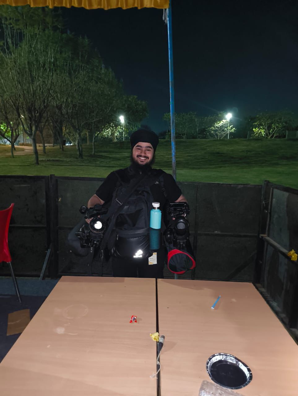 Simarpreet Singh wrapping up a shoot